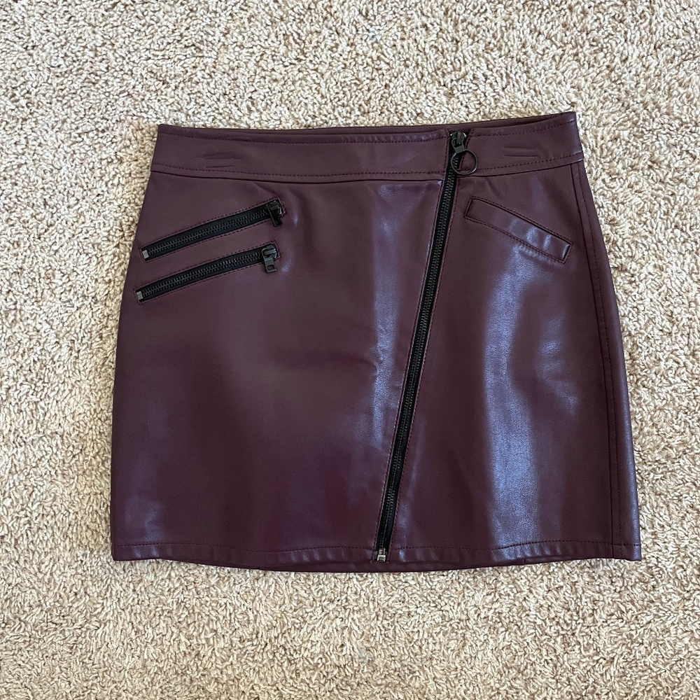 Mini Faux Leather Skirt